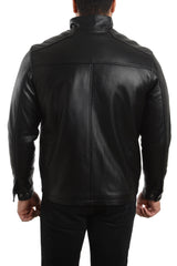 REED EST. 1950 Men's Jacket Genuine Lambskin Leather Stand UP Collar Winners Coat - Imported from Reed Leather