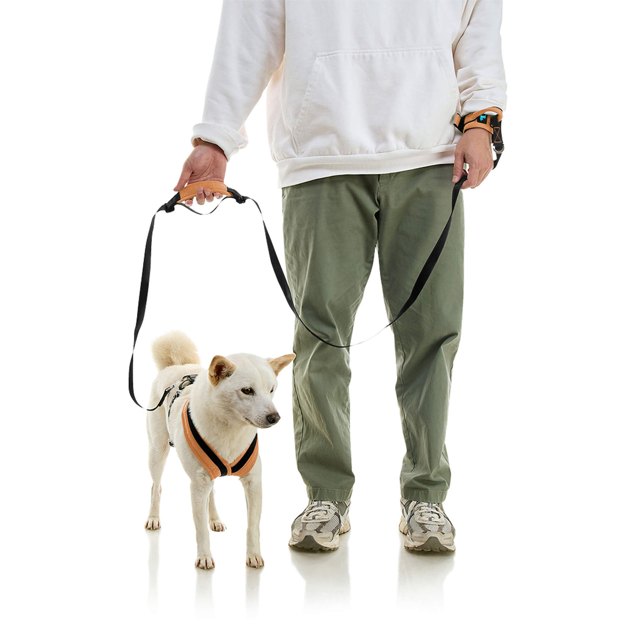Wristband Surfer Leash w/ Traffic Handle from Gooby