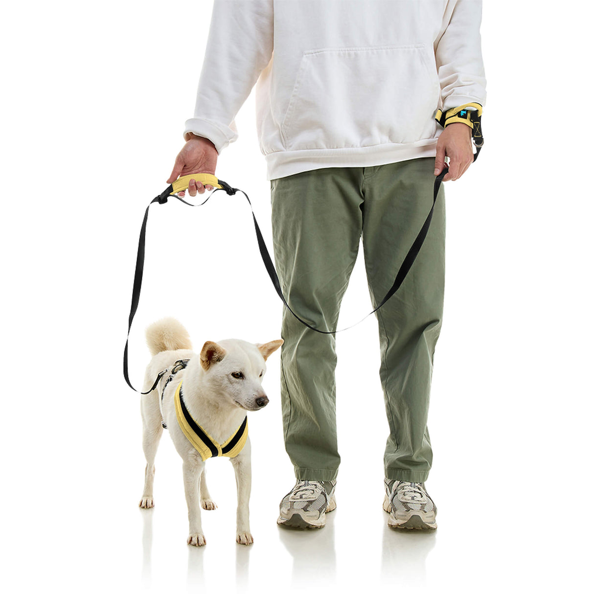 Wristband Surfer Leash w/ Traffic Handle from Gooby