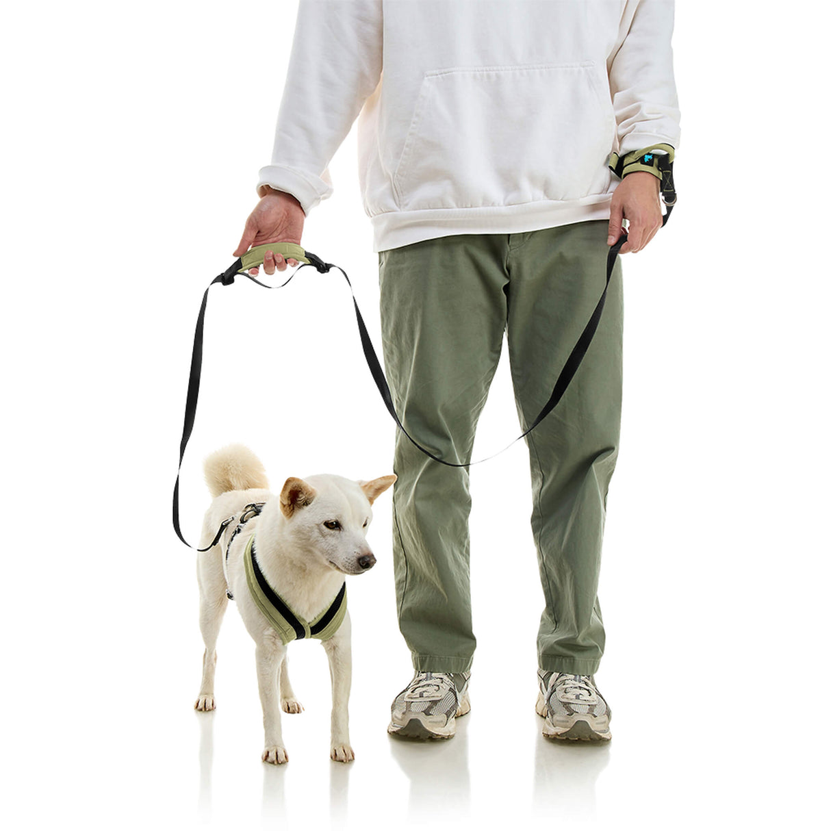Wristband Surfer Leash w/ Traffic Handle from Gooby