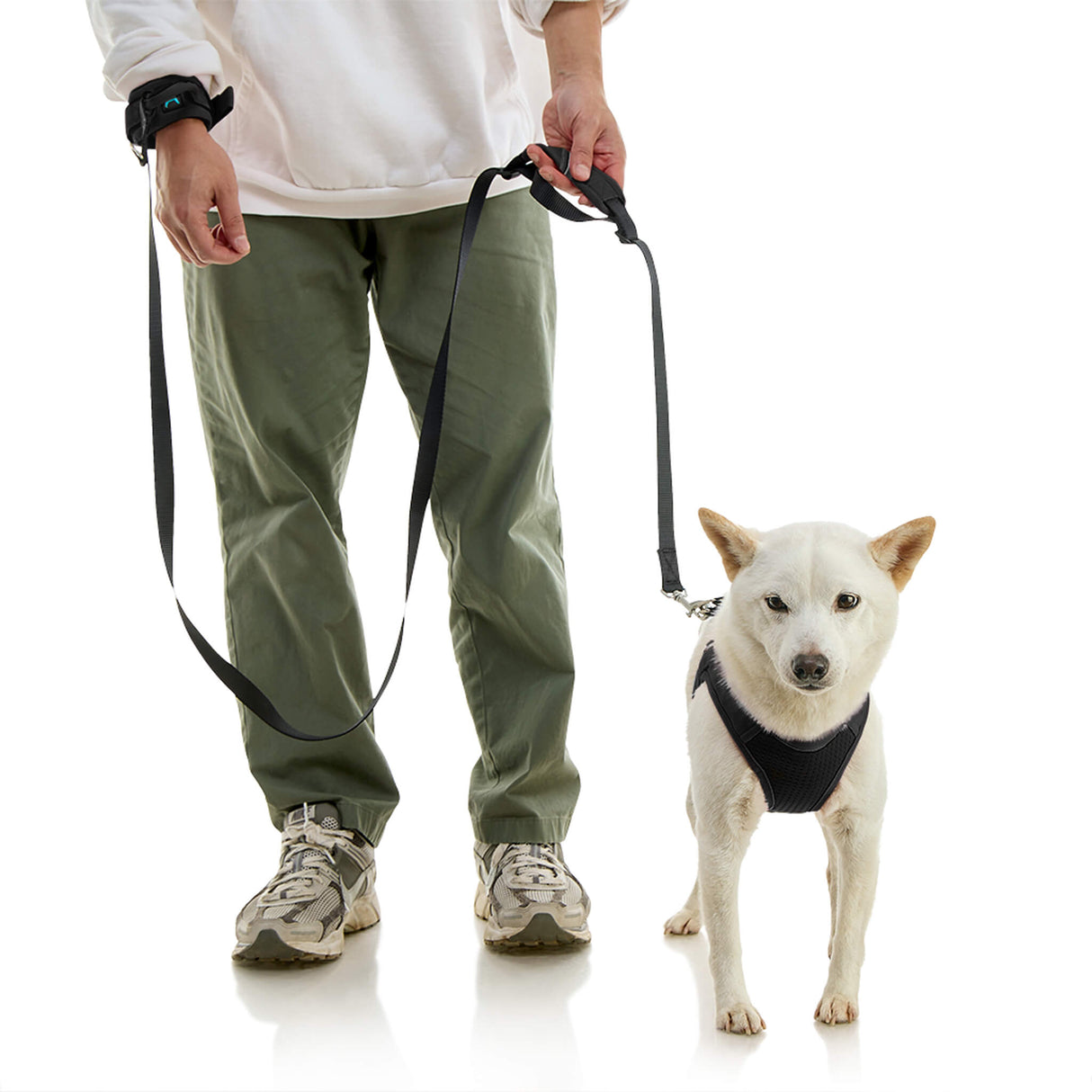 Wristband Surfer Leash w/ Traffic Handle from Gooby