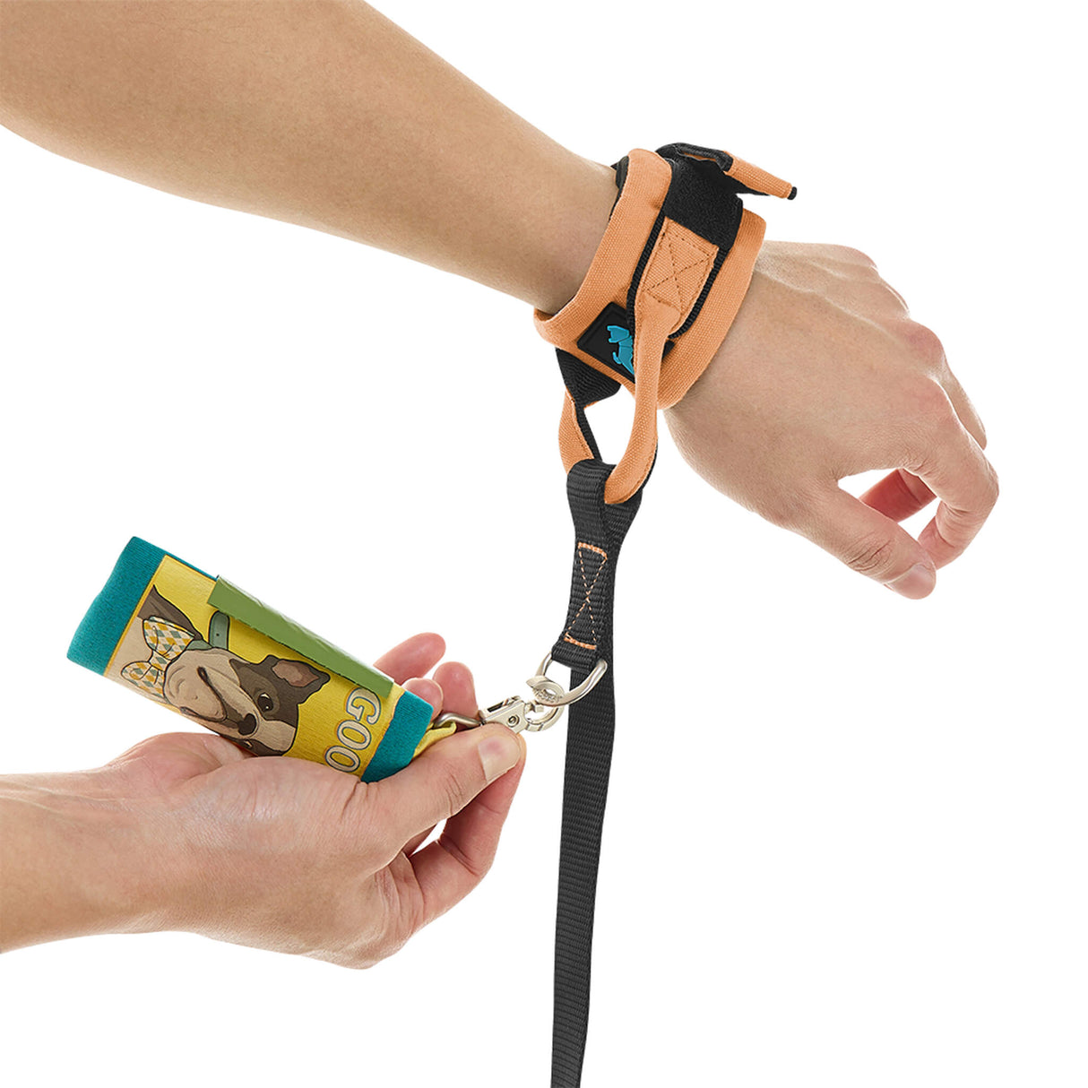 Wristband Surfer Leash w/ Traffic Handle from Gooby
