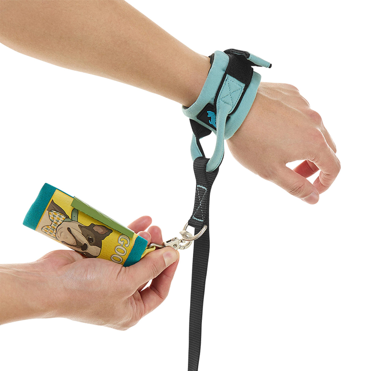 Wristband Surfer Leash w/ Traffic Handle from Gooby