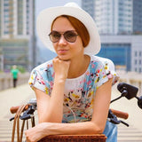 Large Round Full Metal Aviator Sunglasses 1373 58mm from zeroUV