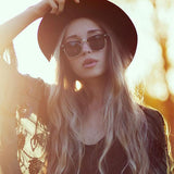 Indie Half Frame Horned Rim Vintage Inspired Sunglasses 2934 from zeroUV