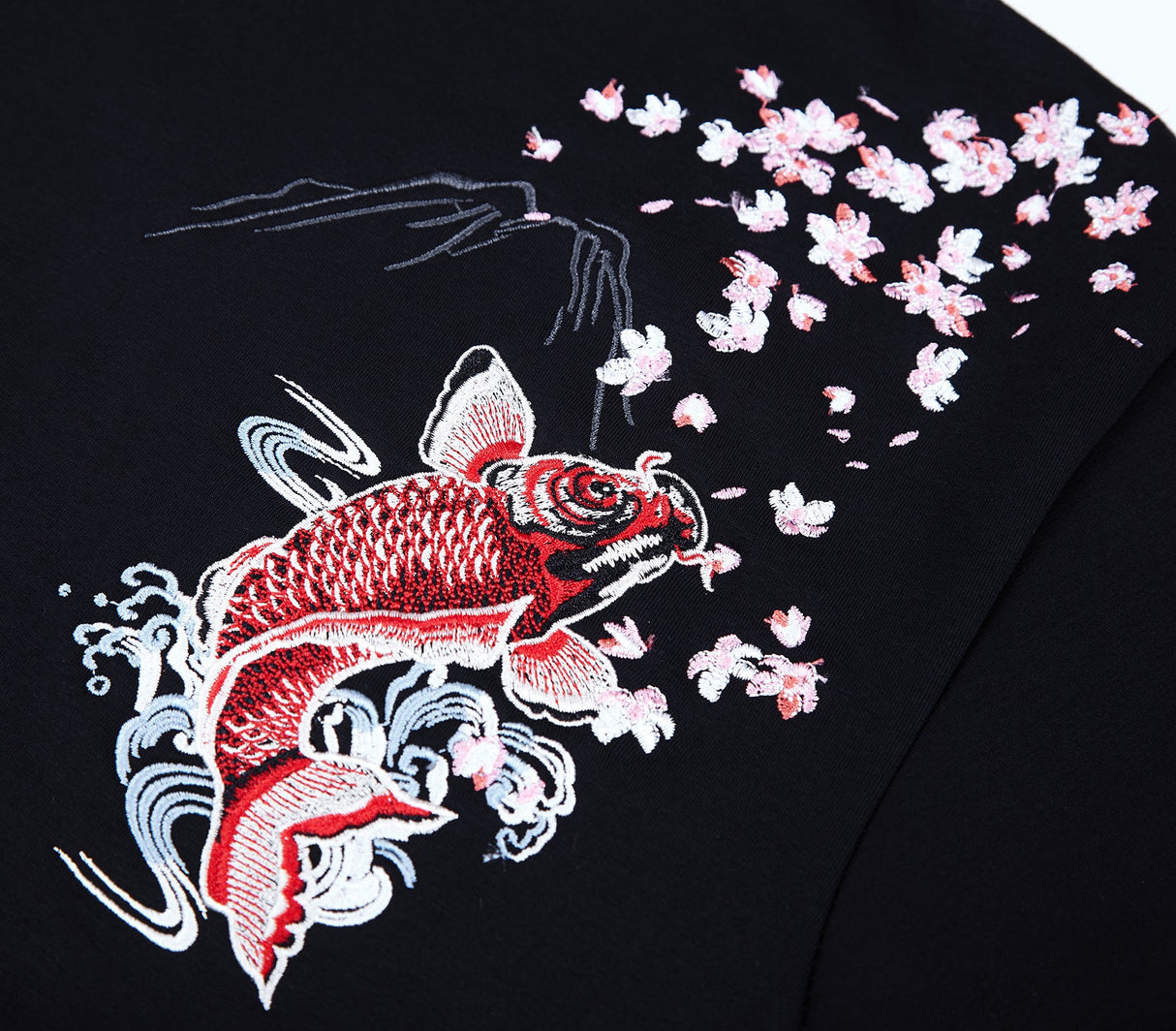 Dancing Fish Embroidery Hoodie from Niepce Inc