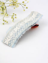 Amelia Lace and Linen Hair Clip from Ash & Rose