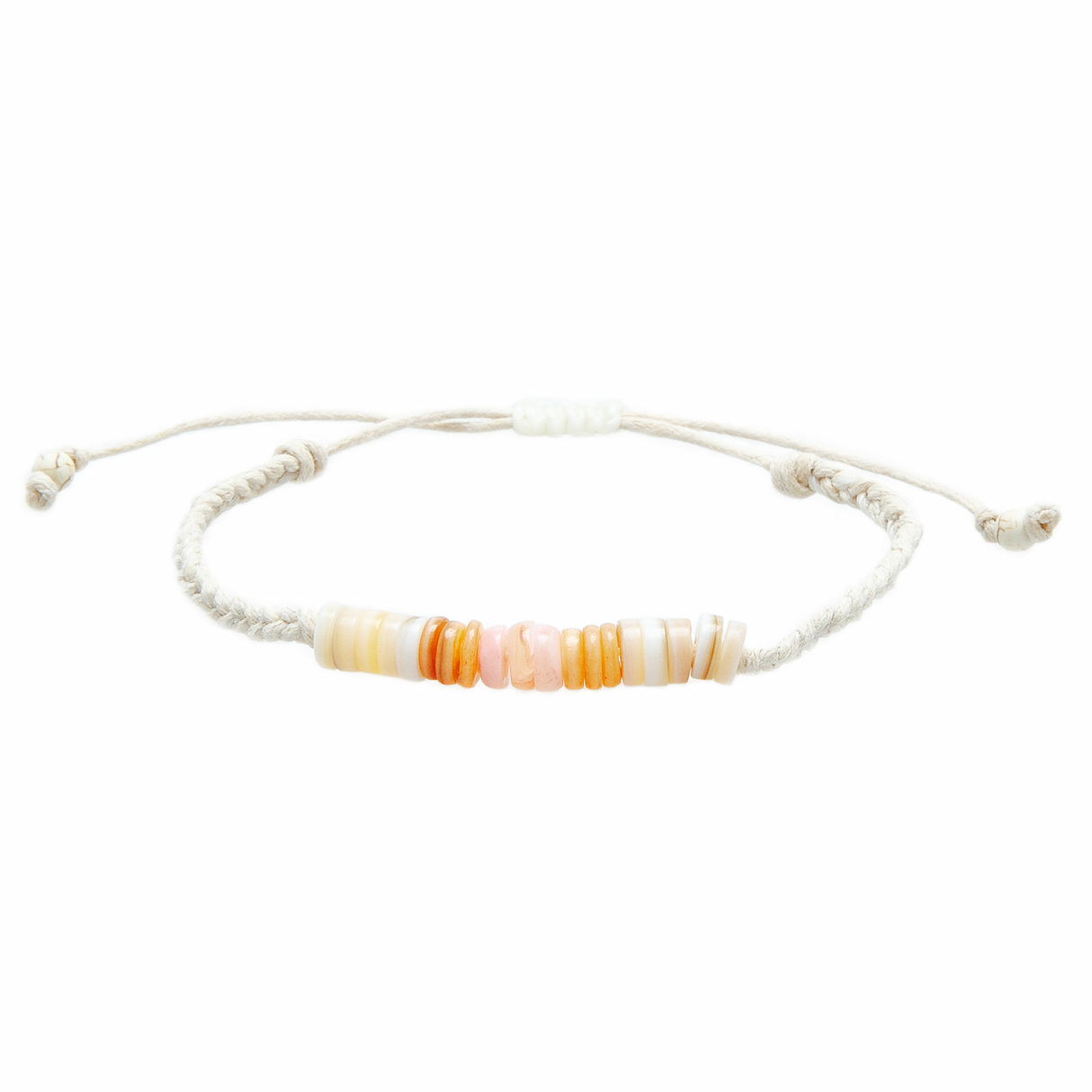 Brisa Braided Puka Shell Bracelet  From LotusAndLuna