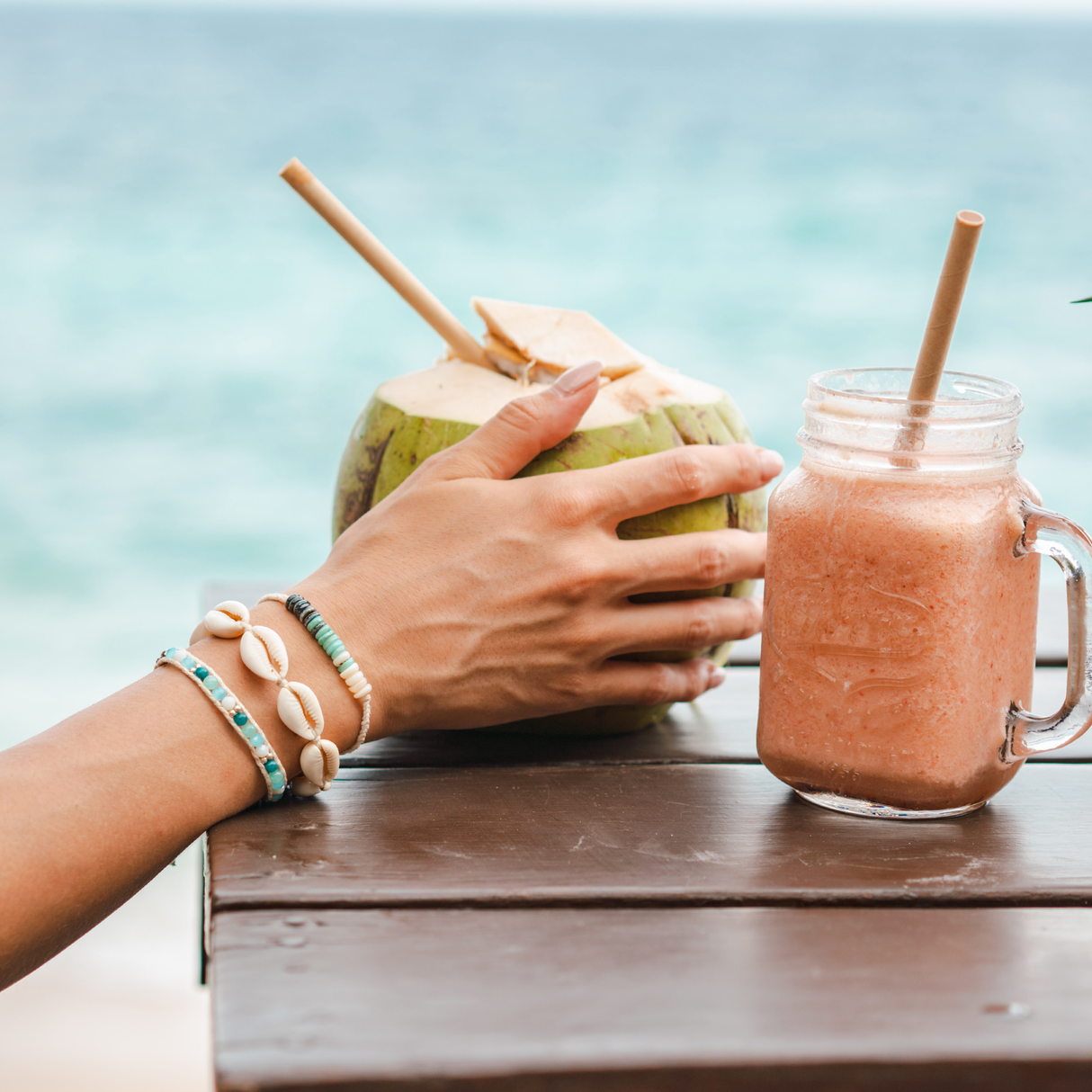 Courtney Braided Puka Shell Bracelet  From LotusAndLuna