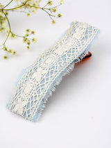 Amelia Lace and Linen Hair Clip from Ash & Rose
