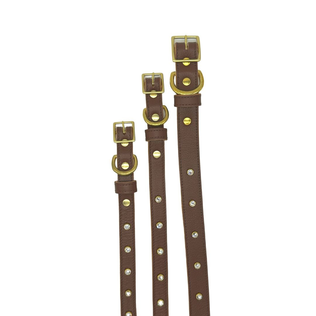 Plain Leather Dog Collar from Bonne et Filou