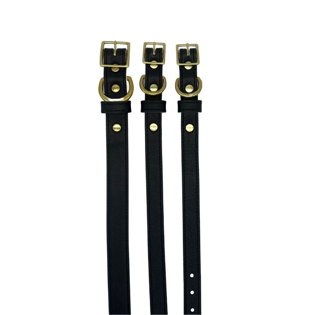 Plain Leather Dog Collar from Bonne et Filou