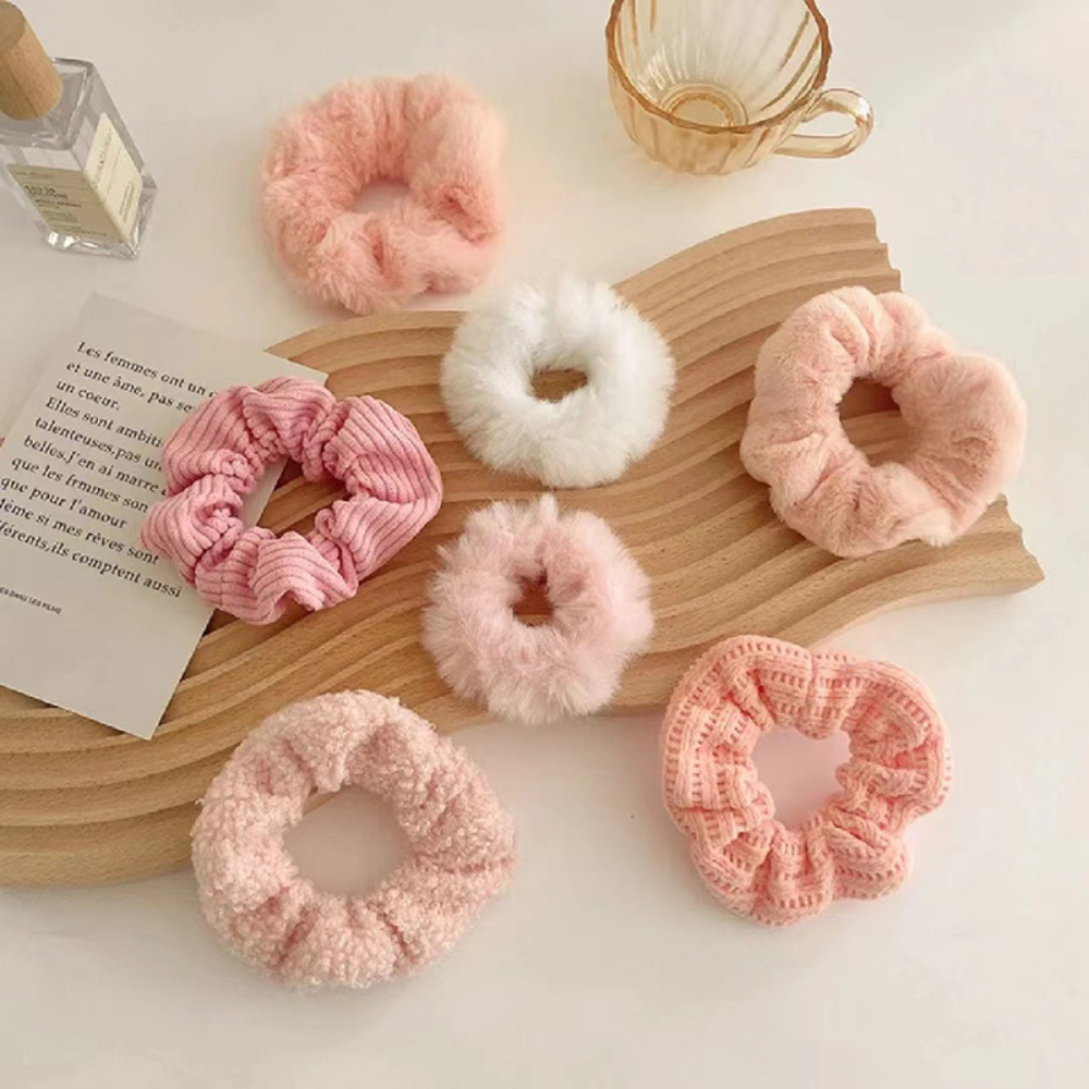 FUZZY HAIR SCRUNCHIES (7 PIECES BUNDLE) from Ashlen