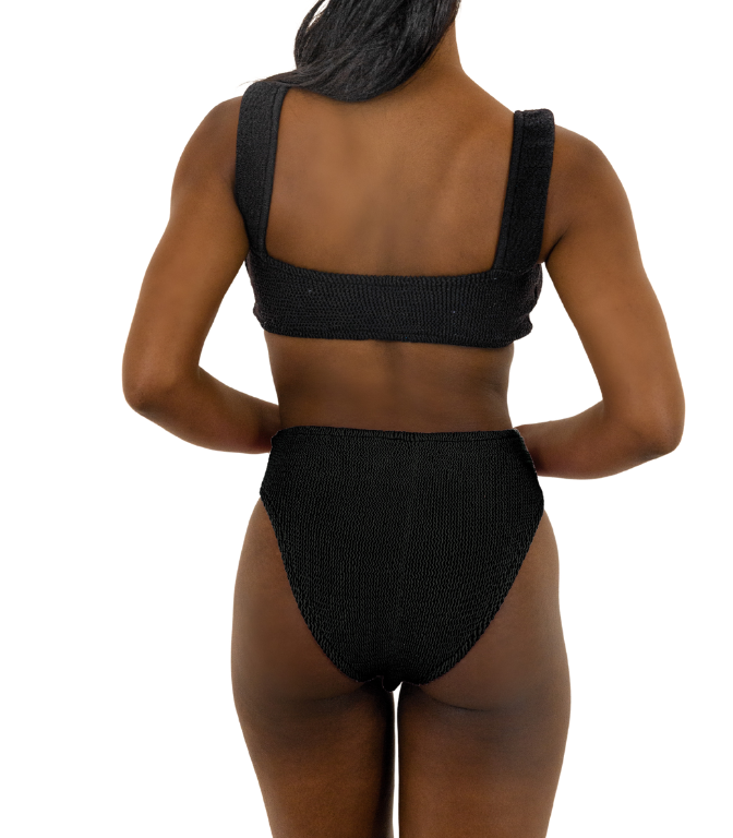 BALBOA HIGH WAISTED BIKINI BOTTOM - BLACK from ELYSIIAN