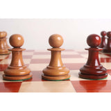 Original Staunton Chess Set- Chess Pieces Only- Lacquered Distress Antiqued Boxwood & Bud Rosewood - 4.5" King From Royal Chess Mall