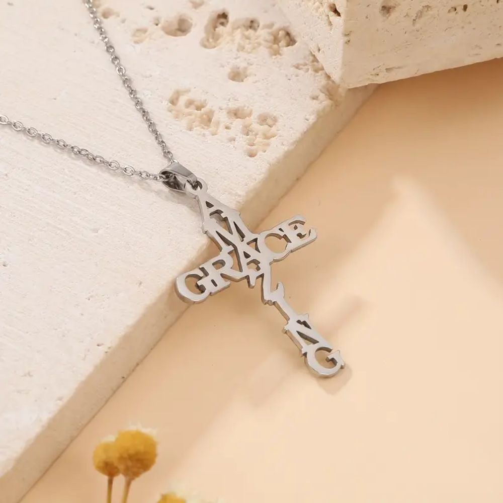 AMAZING GRACE CROSS NECKLACE from Ashlen