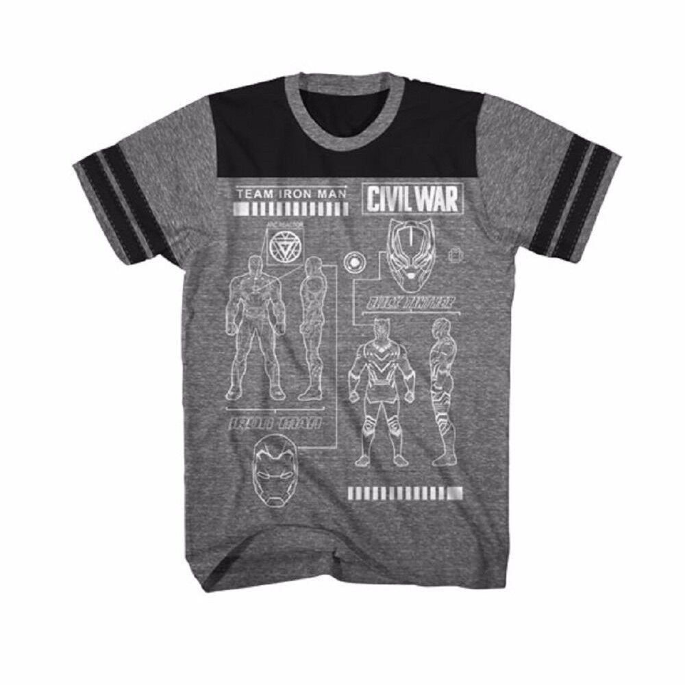 Iron Man Team Scheme Marvel Adult T-Shirt From Your Favorite T Shirts