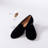 Men's Black Velvet Slipper II from Del Toro Shoes