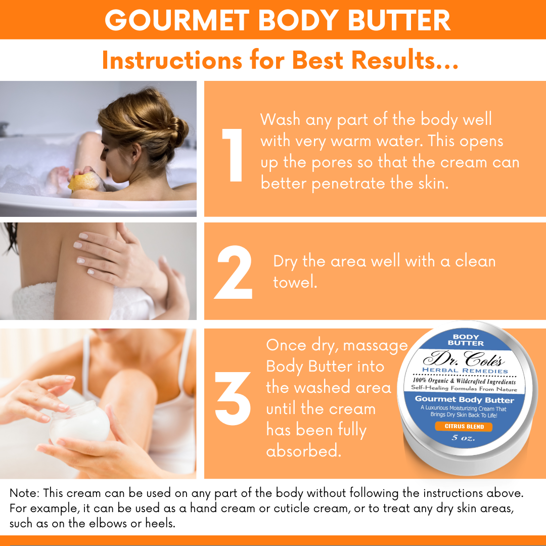 Dr. Cole's Gourmet Body Butter - CITRUS BLEND From Dr. Cole's Herbal Remedies