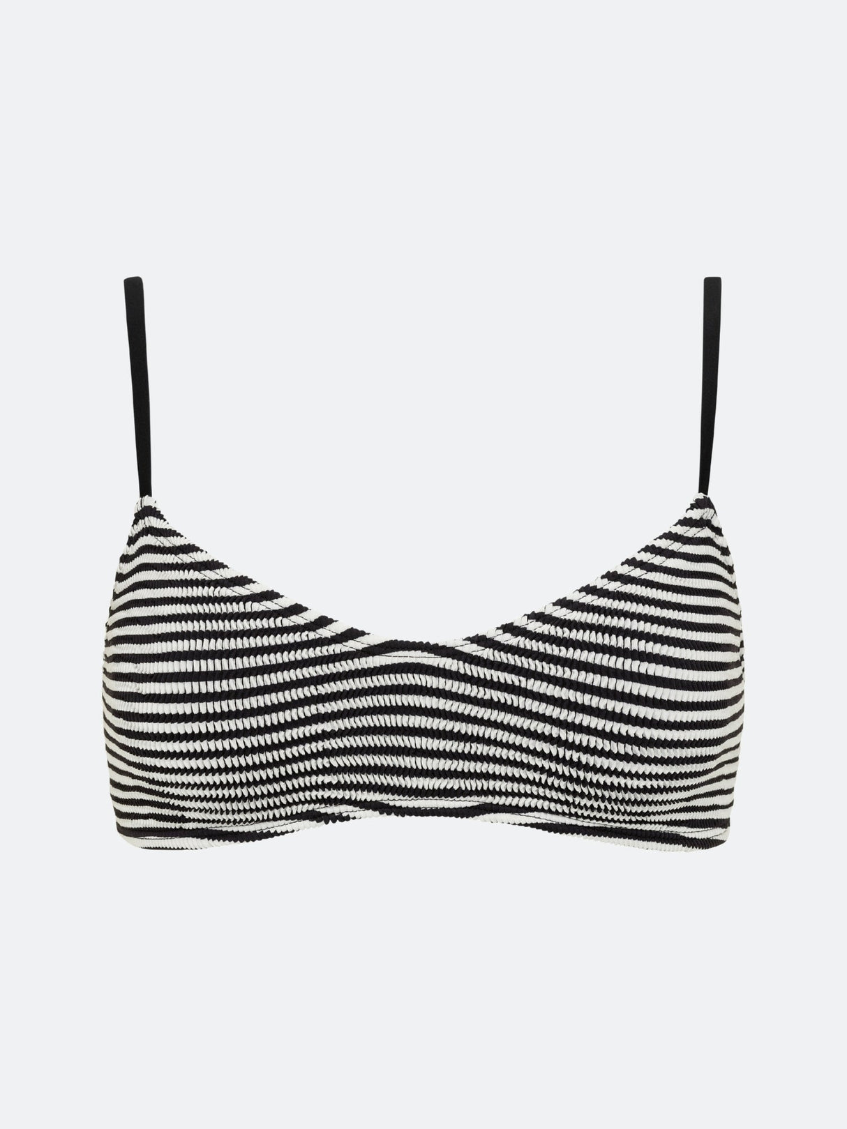 BALBOA LOW SCOOP BIKINI TOP - BLACK STRIPED From ELYSIIAN