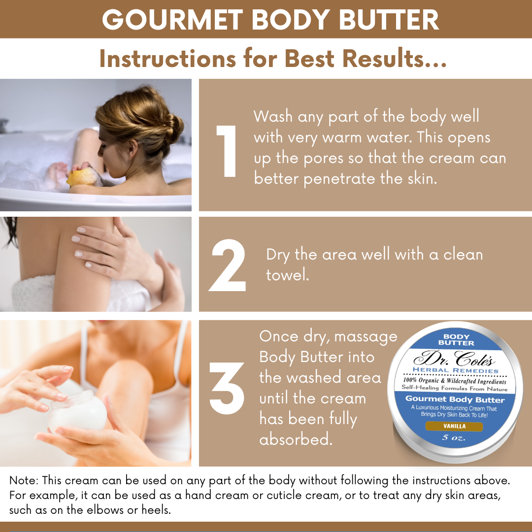Dr. Cole's Gourmet Body Butter - VANILLA From Dr. Cole's Herbal Remedies