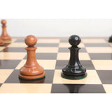 Cooke Type Staunton Chess Set- Chess Pieces Only 1849 - Ebony Wood & Antiqued Boxwood - 4.3" King From Royal Chess Mall