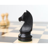 3.9" Tournament Chess Set Combo -Pieces in Ebonised boxwood with Board and Box from Royal Chess Mall