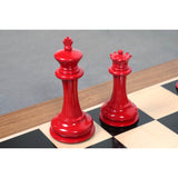 Leuchars Cook Staunton Chess Set- Chess Pieces Only-Ivory& Crimson Lacquer-4.5" From Royal Chess Mall
