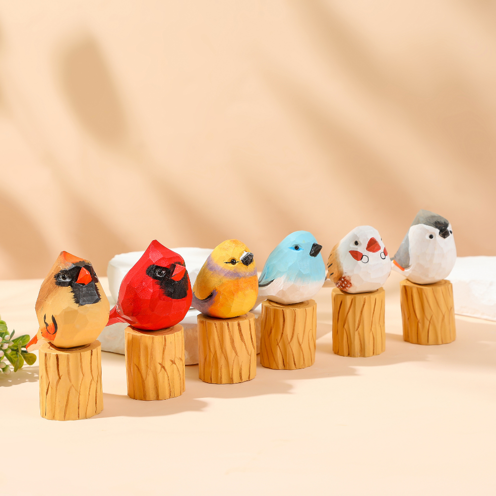 Miniature Bird Figurines from Moderny