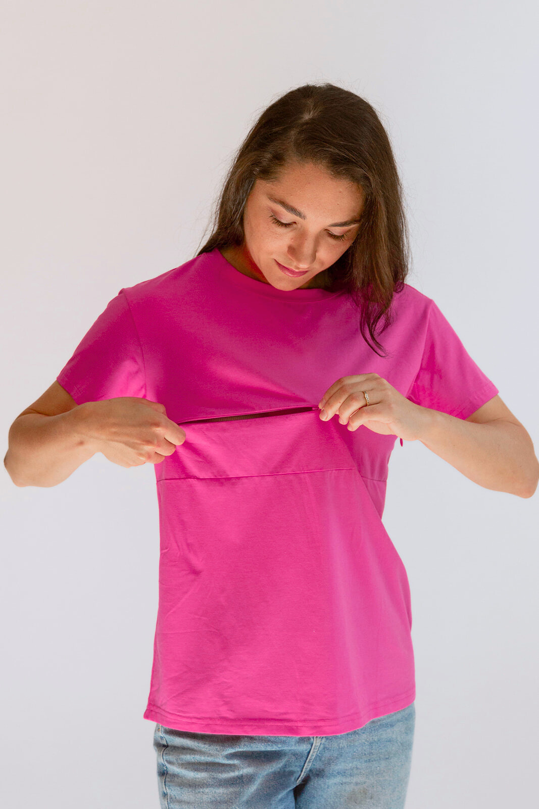 Full Zip Breastfeeding Tee From Movemama