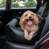 PupProtector™ Faux Leather Memory Foam Dog Car Bed -  Black From Paw.com