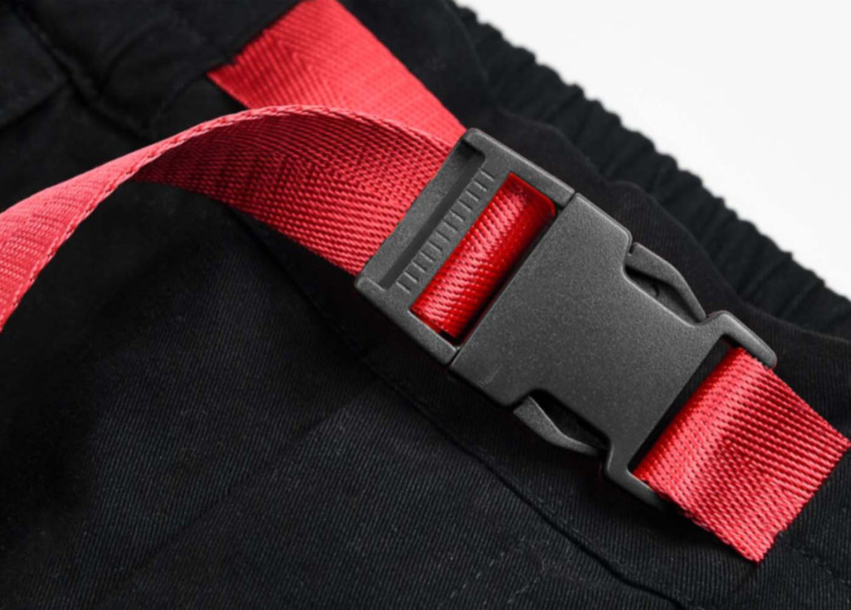 IBP332 Yin Yang Black Cargo Pants from Niepce Inc