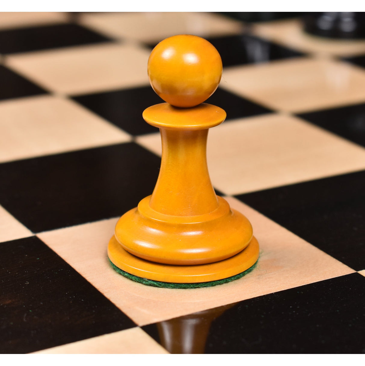 Leuchars Cook Staunton Chess Set- Chess Pieces Only - Ebony Wood & Antiqued Boxwood - 4.5" From Royal Chess Mall