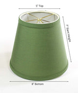 Empire Linen 8"W x 7"H Edison Clip On Lamp Shade Kale Green from LampsUSA