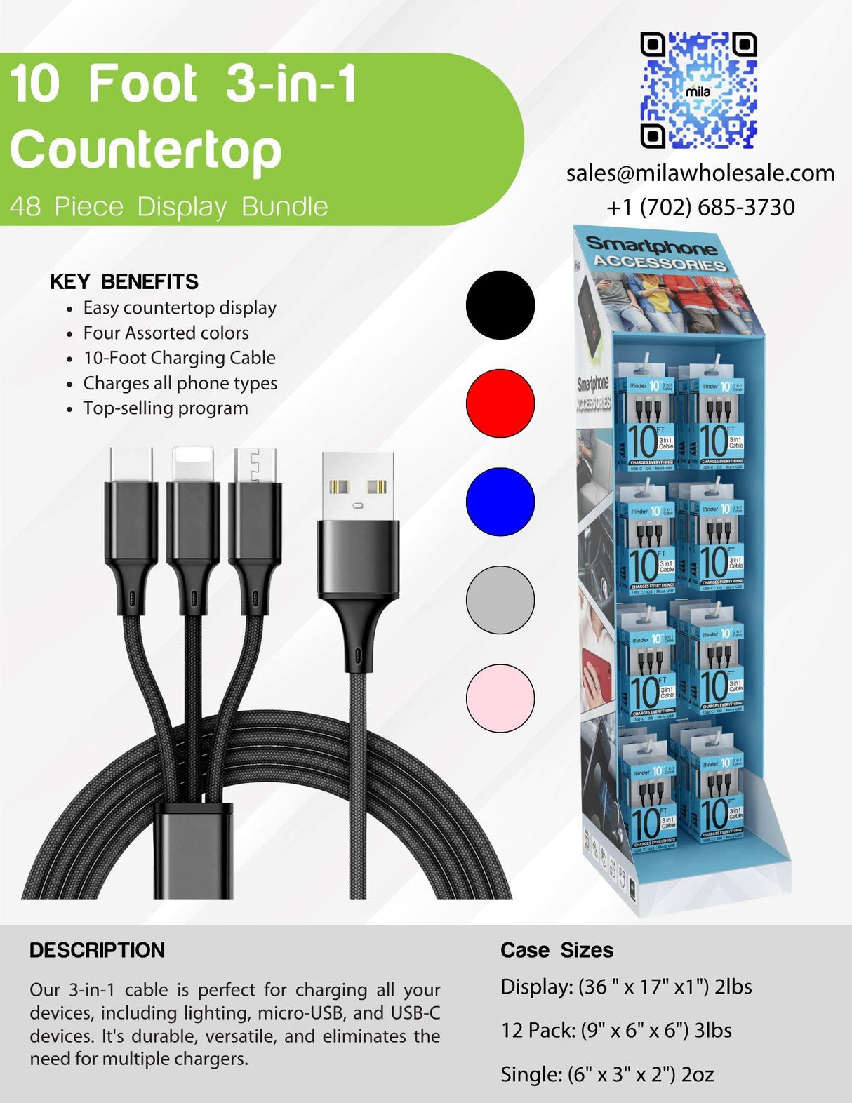 10 foot 3in1 Countertop Display Bundle from Mila Lifestyle Accessories