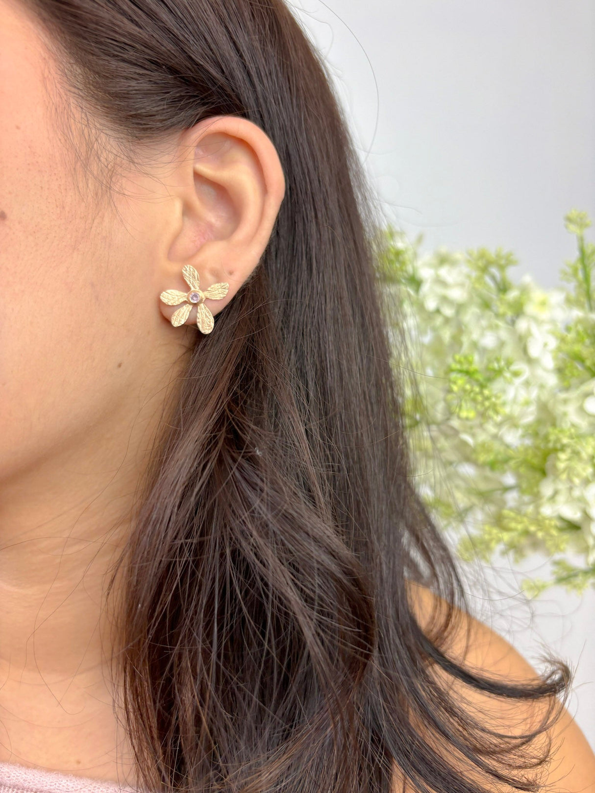 Five Petal Wild Flower Earrings from Ash & Rose