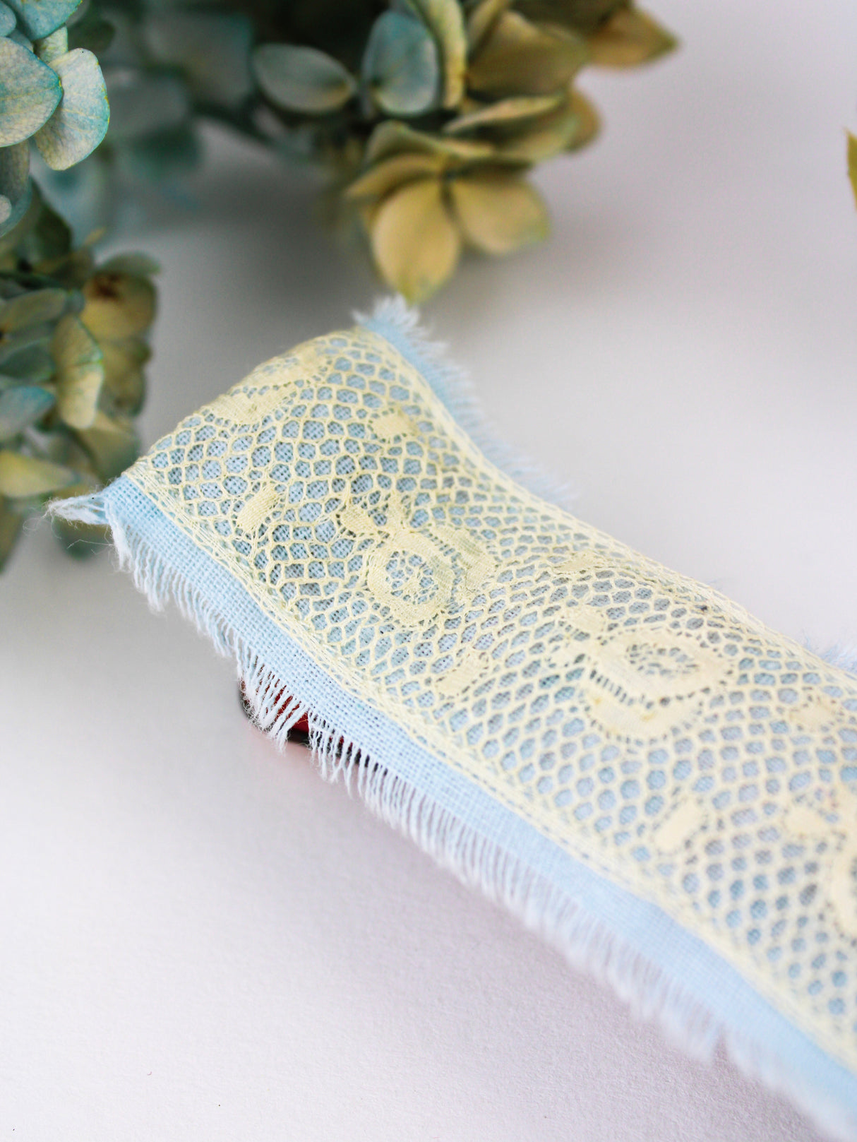 Clara Lace and Linen Hair Clip from Ash & Rose