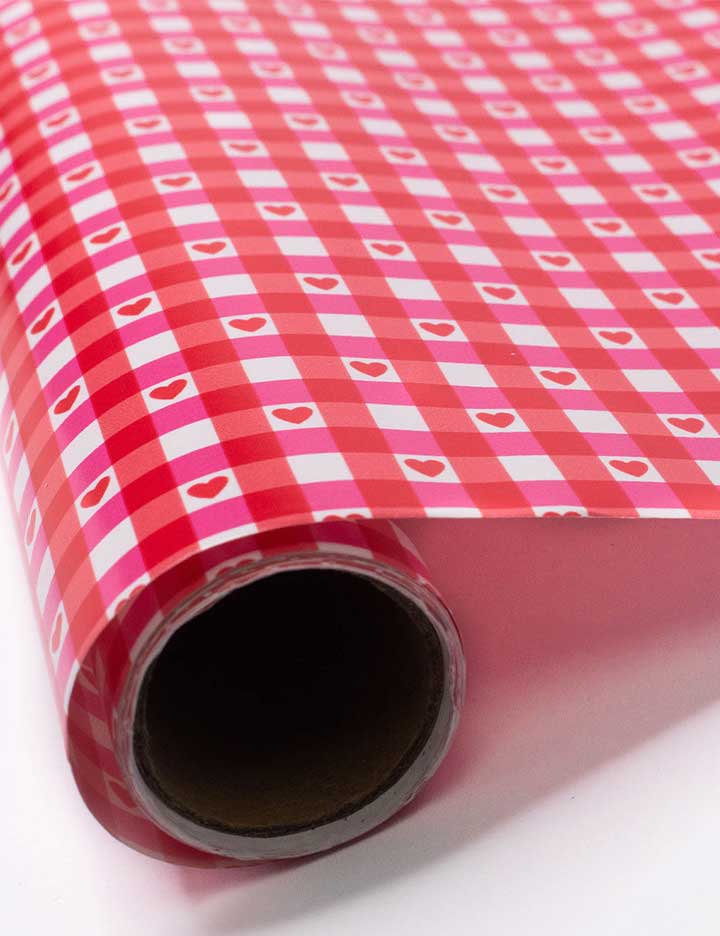Oh Deer and Red Gingham Hearts Gift Wrap - 2 pack from Wildflower Cases