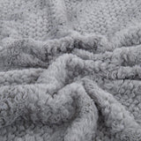 Tache Dark Grey Faux Fur Throw Blanket Bubble Textured Striped Embossed (#11)