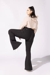 Crisscross Hourglass® Bell Bottom with Pockets - Black from POPFLEX