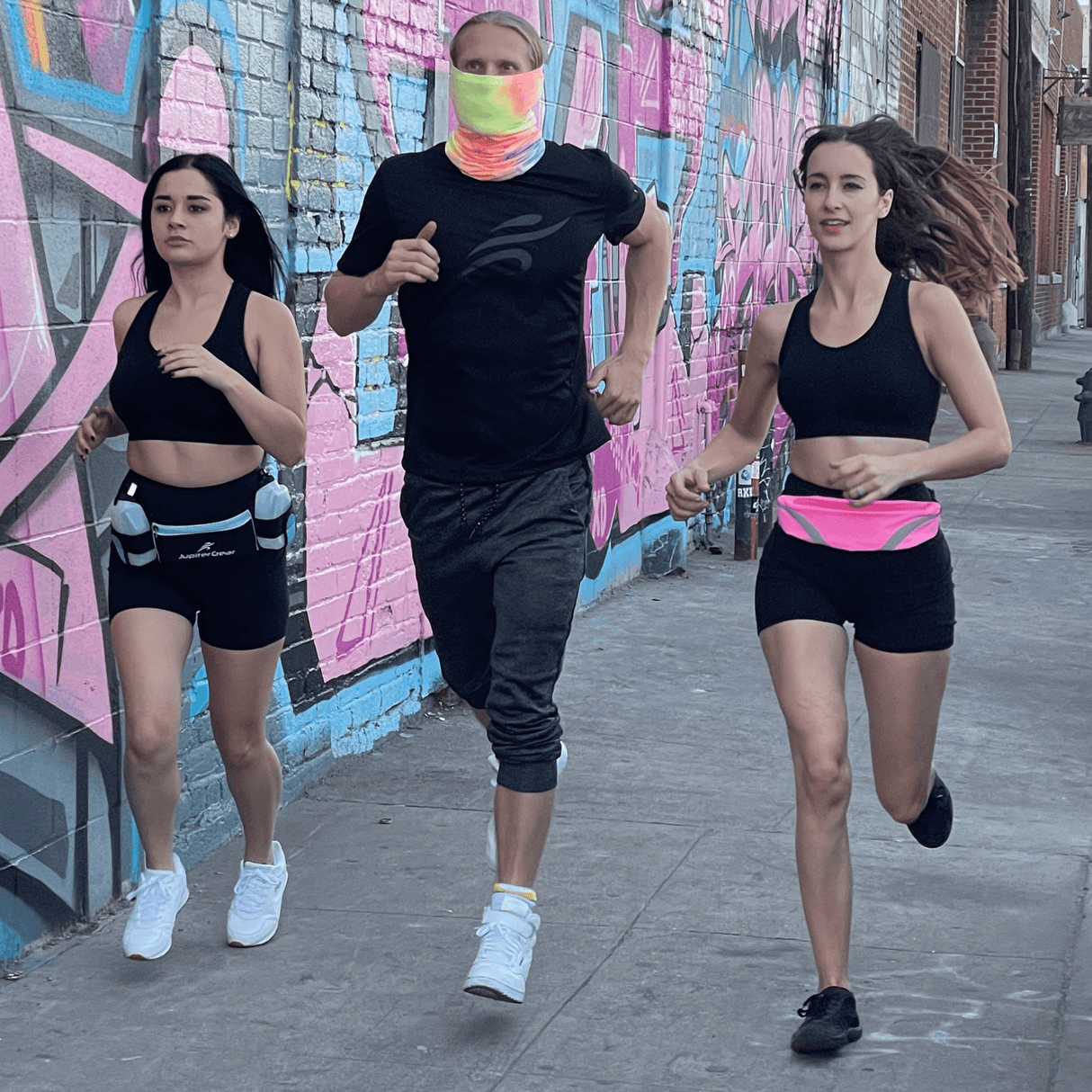 Water-Resistant Sport Waist Pack Running Belt with Reflective Strip from Jupiter Gear