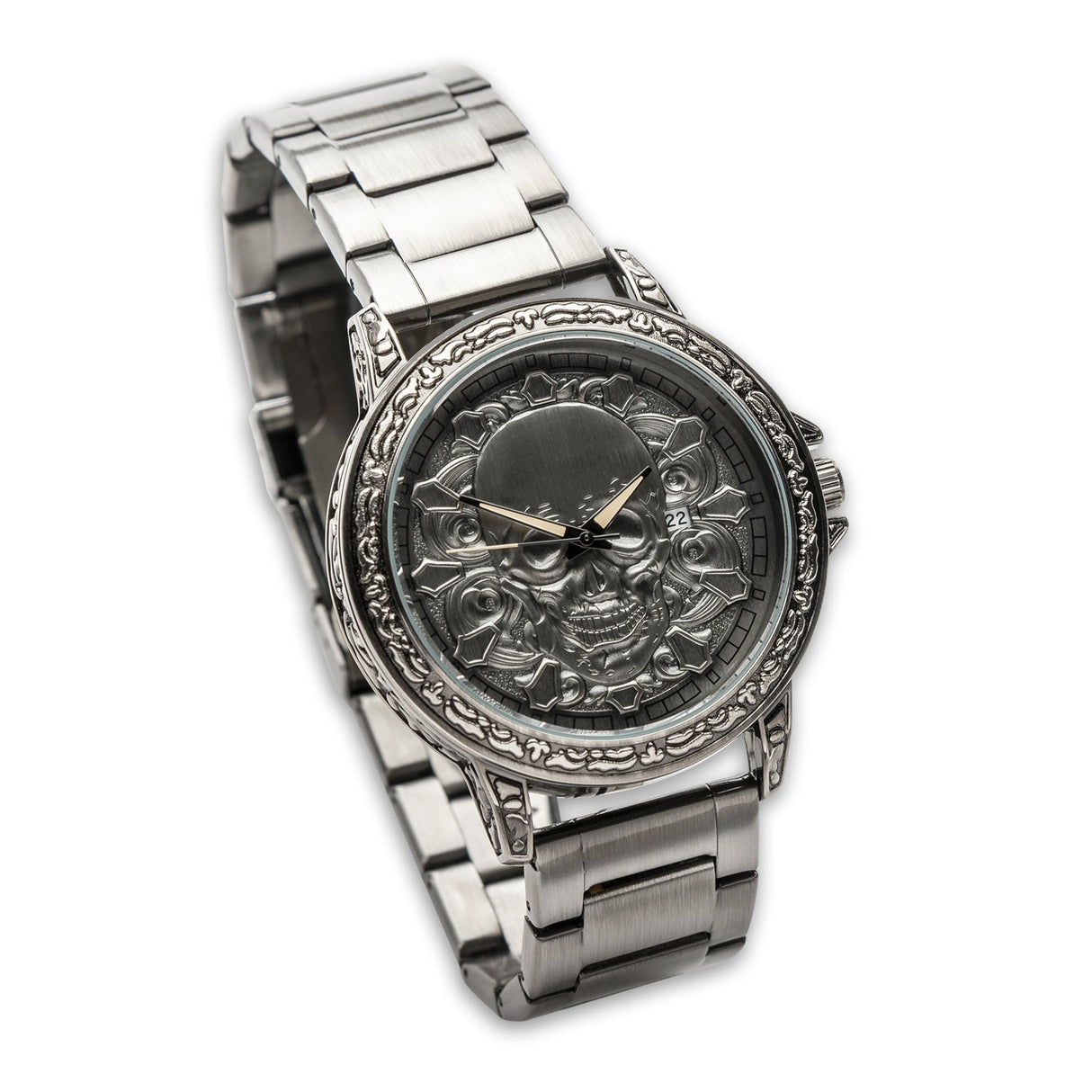 Carved Skull 3D Unisex Watch from Zapps Clothing