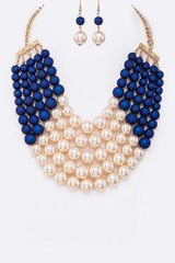 2 Tone Layered Pearls Strand Statement Necklace from My Pampered Life Seattle