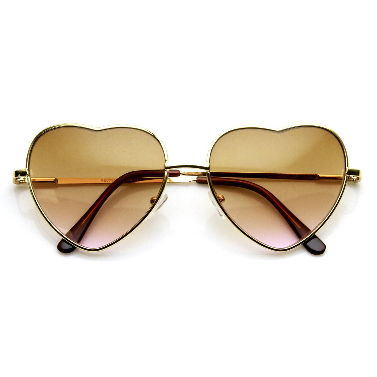 Cute Metal Heart Shape Rainbow Color Lens Sunglasses 9205 from zeroUV