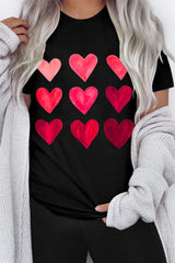 Black Valentine's Day Heart T-Shirts from MsDressly