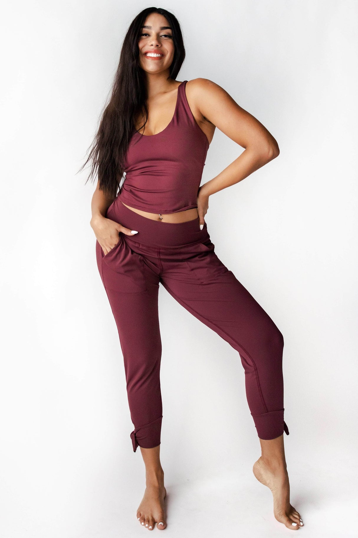 Sunday Jogger - Maroon from Yoga Democracy