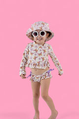 BLOSSOMIN’ BUTTERFLY DREAM 2-PIECE RASH GUARD RUFFLE SWIM SUIT from DREAM BIG LITTLE CO