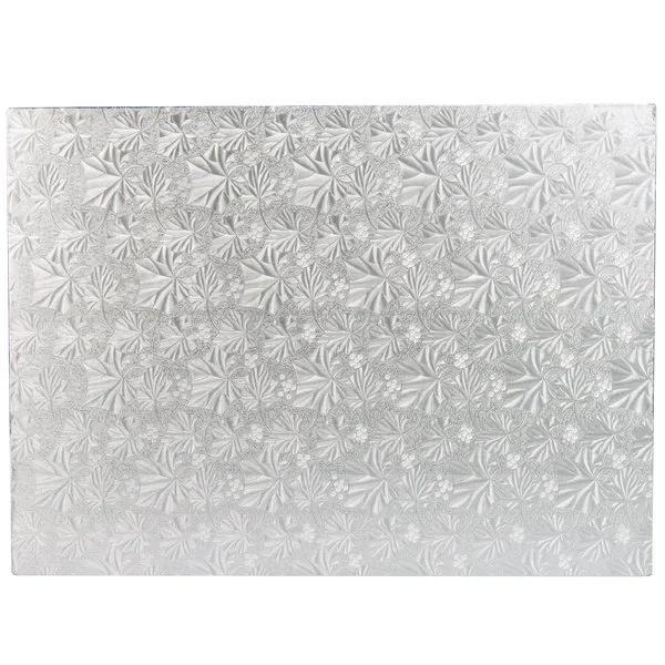Cake Board - 1/2  Sheet Silver Wrap - (Foldunder) from Cake Craft Shoppe, LLC