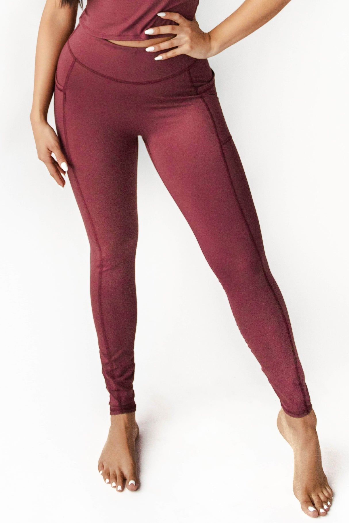Nonstop Legging - Maroon from Yoga Democracy