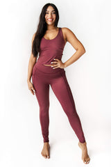 Nonstop Legging - Maroon from Yoga Democracy